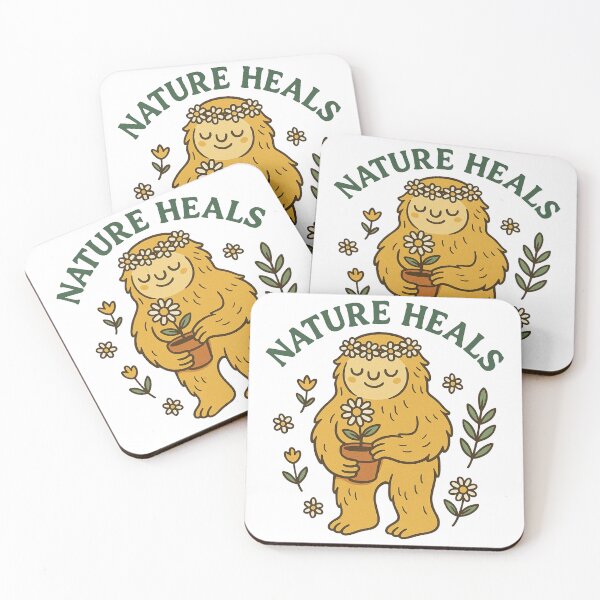 Item preview, Nature Heals Flower Yeti Illustration designed and sold by Lacritsa .