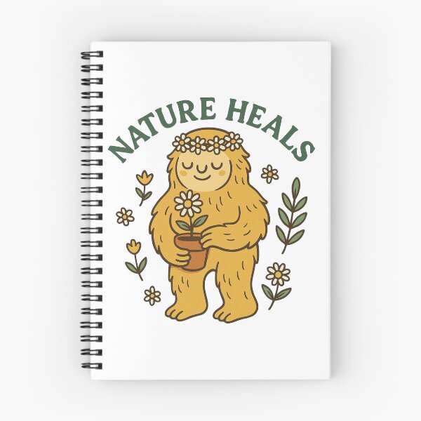 Item preview, Nature Heals Flower Yeti Illustration designed and sold by Lacritsa .