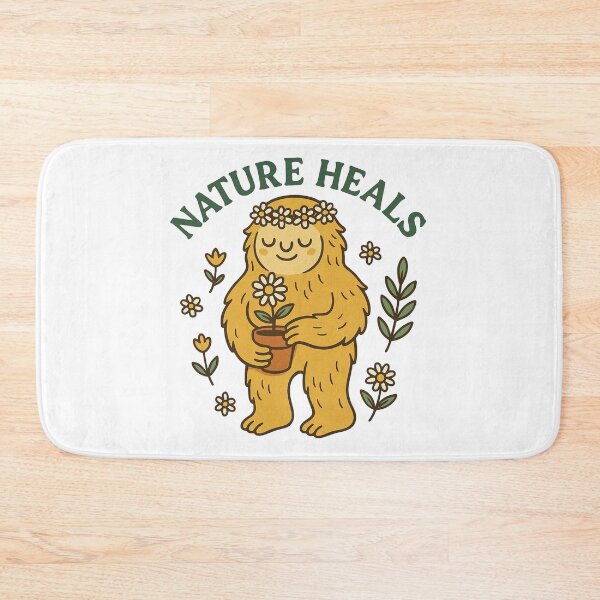 Item preview, Nature Heals Flower Yeti Illustration designed and sold by Lacritsa .