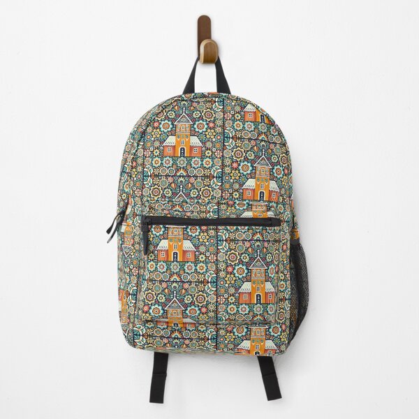 Item preview, Scandinavian Folk Art Cute Church Chapel with Steeple by heidiannemorris © designed and sold by FOLK ART FUSION.