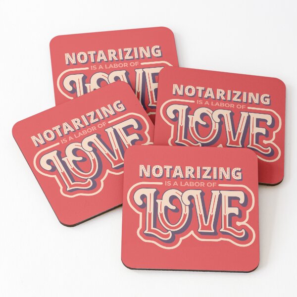 Item preview, Notarizing is a Labor of Love – Retro-Inspired Typography Design designed and sold by NotaryLife.