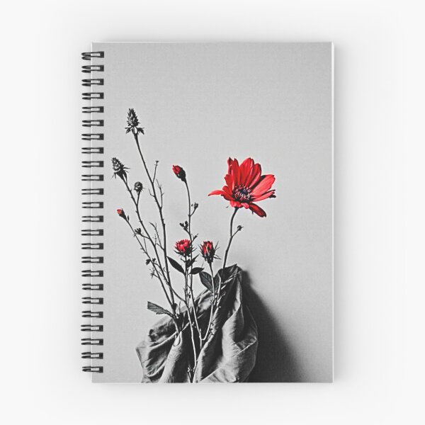 Item preview, Red Flower Grey Art designed and sold by Health And Fitness Posts e-Store.