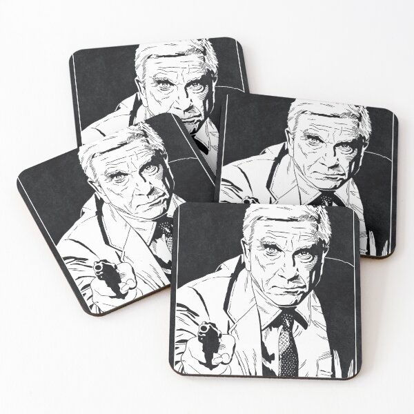 Item preview, FRANK DREBIN - The Naked Gun (Black and White) designed and sold by FamousWeirdosRB.