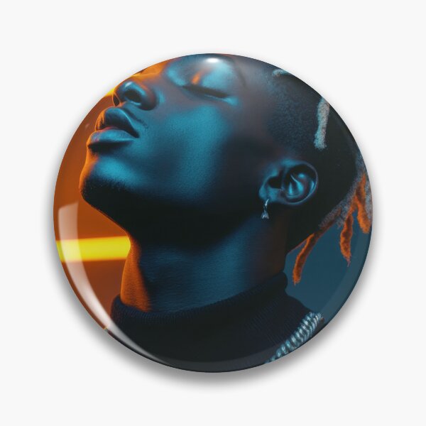 Item preview, Young man poses with neon lights designed and sold by anytka.