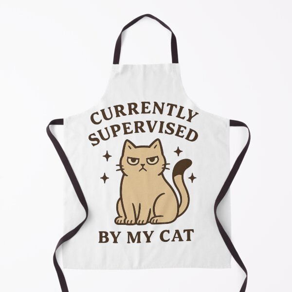 Item preview, Currently Supervised by My Cat Funny Cat Design designed and sold by Lacritsa .