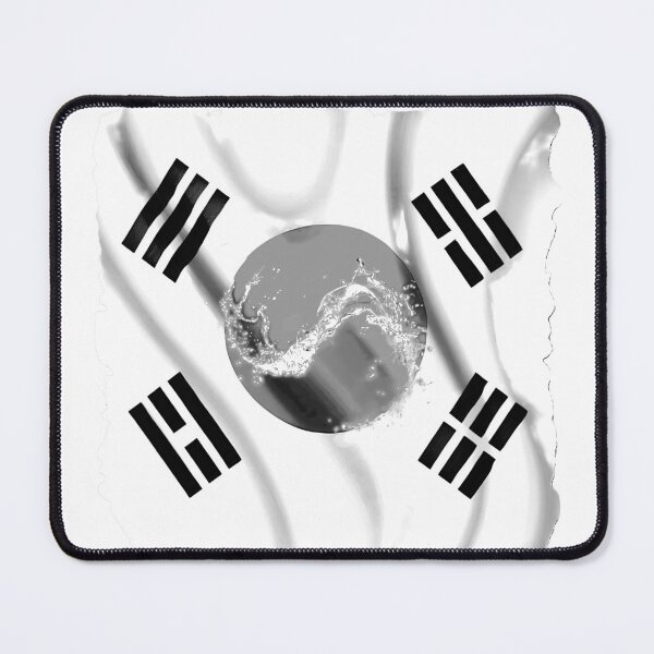 Item preview, SOUTH KOREA FLAG, in grey designed and sold by BUCHELI-ART..
