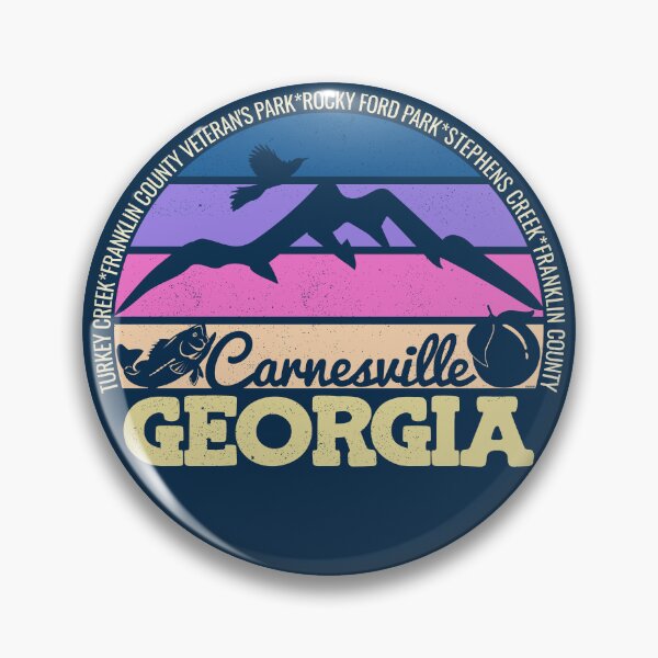 Item preview, Carnesville Georgia Sunset Retro Vintage Local Pride Logo designed and sold by CRHPOD20.