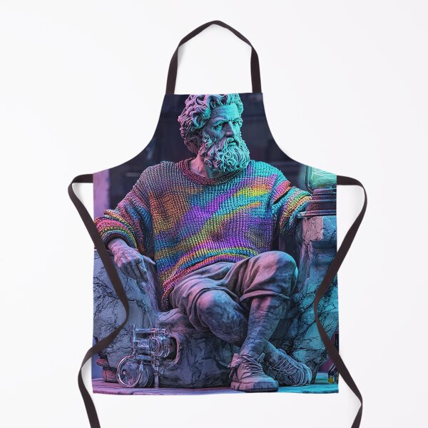 Item preview, Cyberpunk Philosopher in Neon Rainbow Sweater with Futuristic Lantern | Urban Graffiti Aesthetic designed and sold by weirdfishes123.