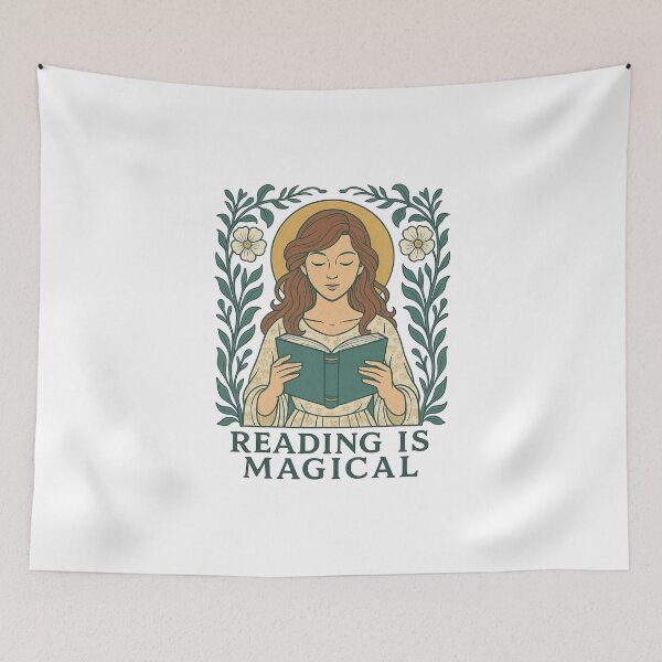 Item preview, Reading Is Magical Art Nouveau Book Lover Design designed and sold by Lacritsa .