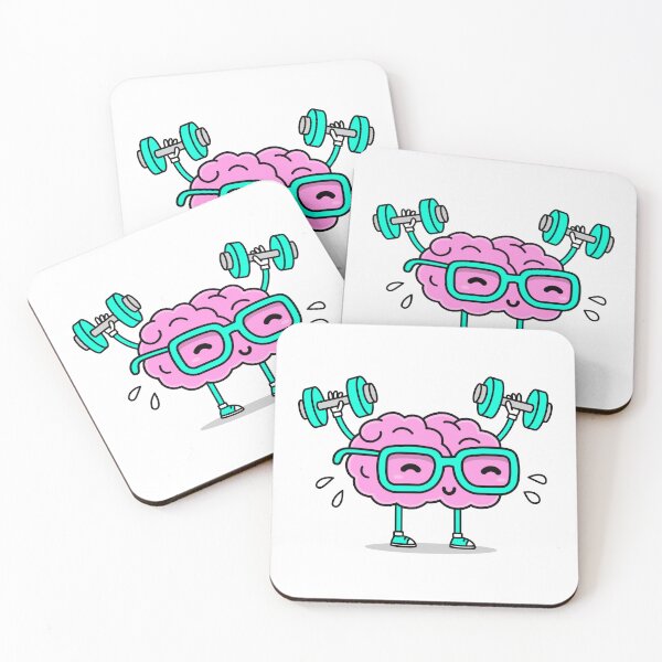 Item preview, Cute Brain Workout – Nerdy Fitness Motivation Design designed and sold by ChillVibes04.