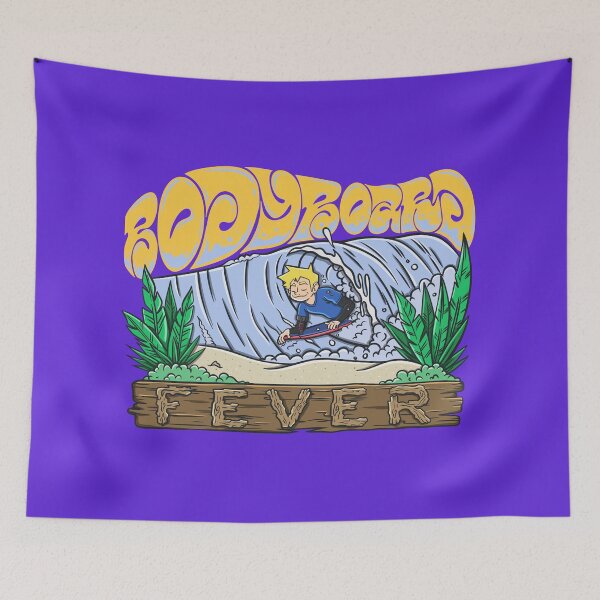 Item preview, Bodyboard Fever Cartoon Style : Retro Bodyboarding Tube Rider designed and sold by ImaginarStore.