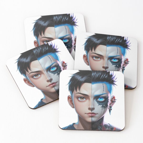 Item preview, Miyamura Split-Persona Portrait Split Face Horimiya Anime Design designed and sold by TulipsArtDesigns .