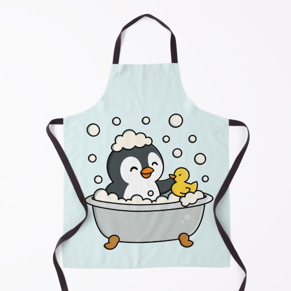 Item preview, Cute Penguin Taking a Bath designed and sold by MyMushroomGrove.
