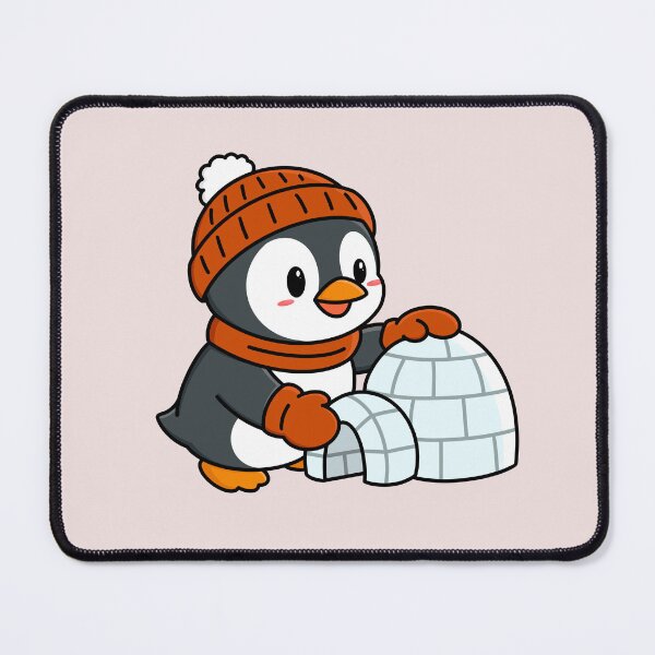 Item preview, Cute Penguin Building an Igloo designed and sold by MyMushroomGrove.