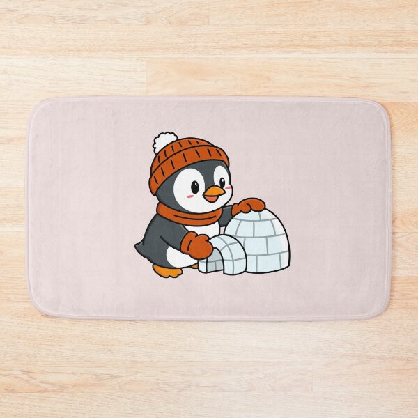 Item preview, Cute Penguin Building an Igloo designed and sold by MyMushroomGrove.