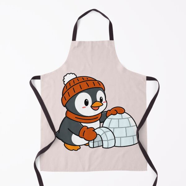Item preview, Cute Penguin Building an Igloo designed and sold by MyMushroomGrove.