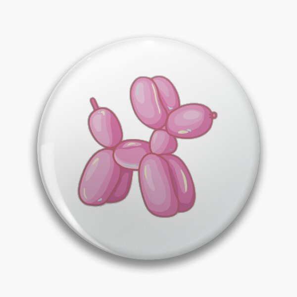 Item preview, Pink Balloon Dog Sticker – Cute Cartoon Party Pup Design designed and sold by bennacooper.