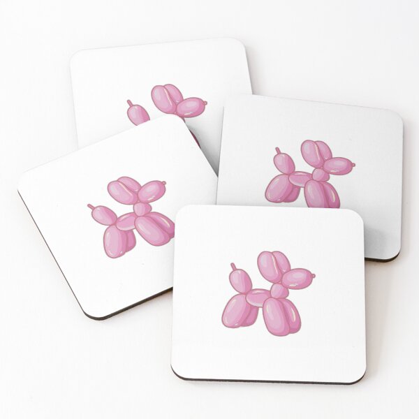 Item preview, Pink Balloon Dog Sticker – Cute Cartoon Party Pup Design designed and sold by bennacooper.