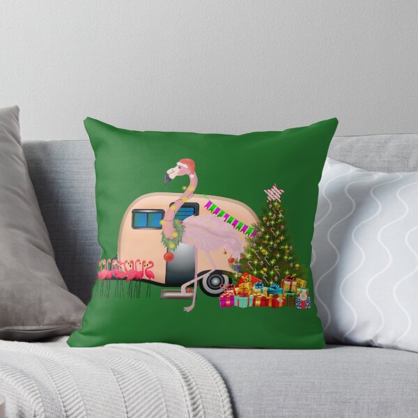 Item preview, santa claus flamingo christmas trailer caravan designed and sold by Gossip Rag.