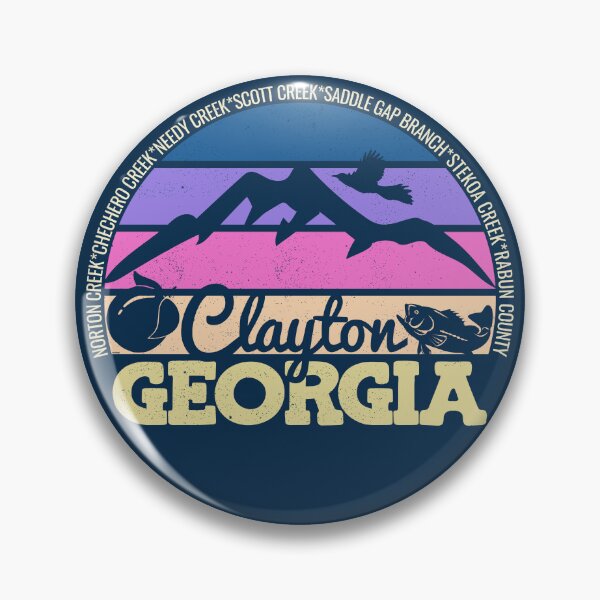 Item preview, Clayton Georgia Sunset Retro Vintage Local Pride Logo designed and sold by CRHPOD20.