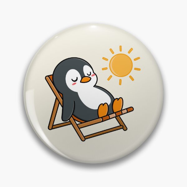 Item preview, Cute Penguin Bathing in the Sun designed and sold by MyMushroomGrove.