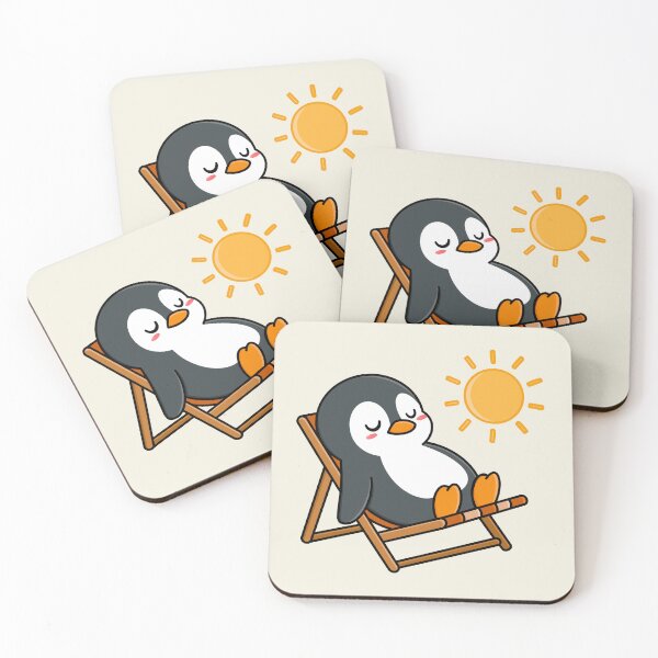 Item preview, Cute Penguin Bathing in the Sun designed and sold by MyMushroomGrove.