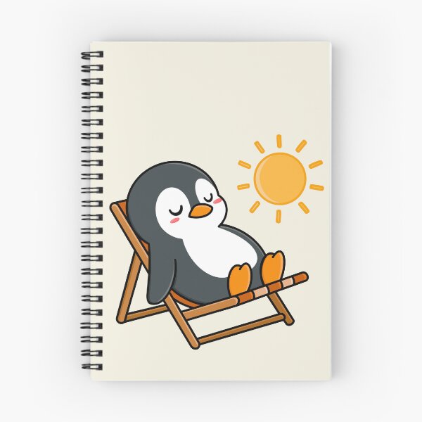 Item preview, Cute Penguin Bathing in the Sun designed and sold by MyMushroomGrove.