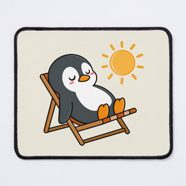 Item preview, Cute Penguin Bathing in the Sun designed and sold by MyMushroomGrove.