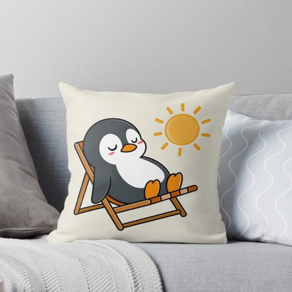 Item preview, Cute Penguin Bathing in the Sun designed and sold by MyMushroomGrove.