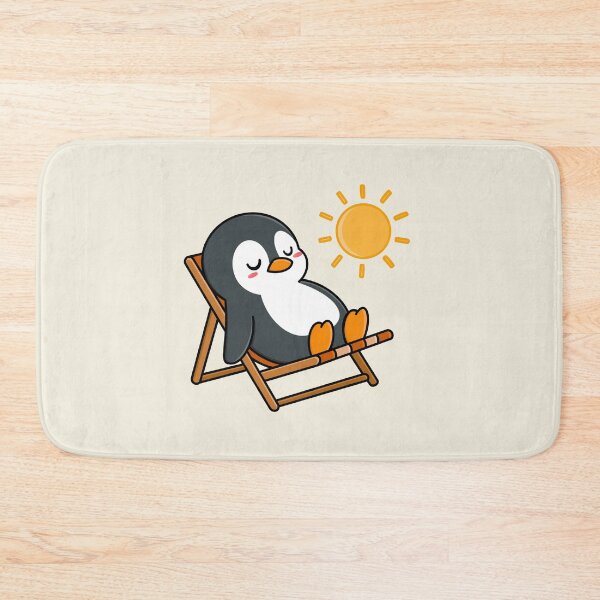 Item preview, Cute Penguin Bathing in the Sun designed and sold by MyMushroomGrove.