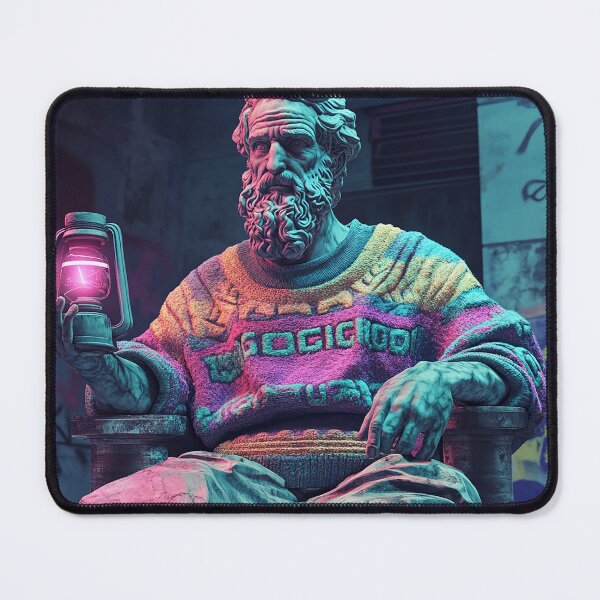 Item preview, Graffiti Philosopher Neon Statue | Urban Street Art Vibes designed and sold by weirdfishes123.