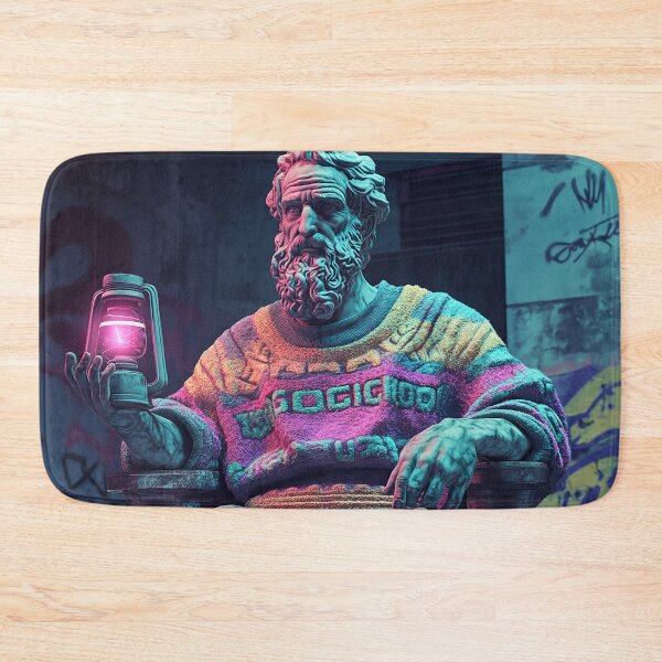 Item preview, Graffiti Philosopher Neon Statue | Urban Street Art Vibes designed and sold by weirdfishes123.