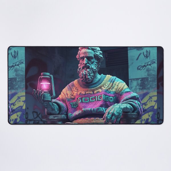 Item preview, Graffiti Philosopher Neon Statue | Urban Street Art Vibes designed and sold by weirdfishes123.