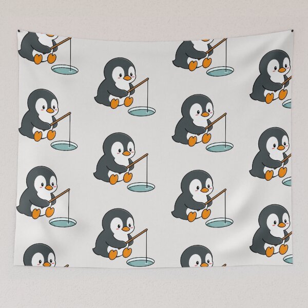 Item preview, Cute Penguin FIshing designed and sold by MyMushroomGrove.
