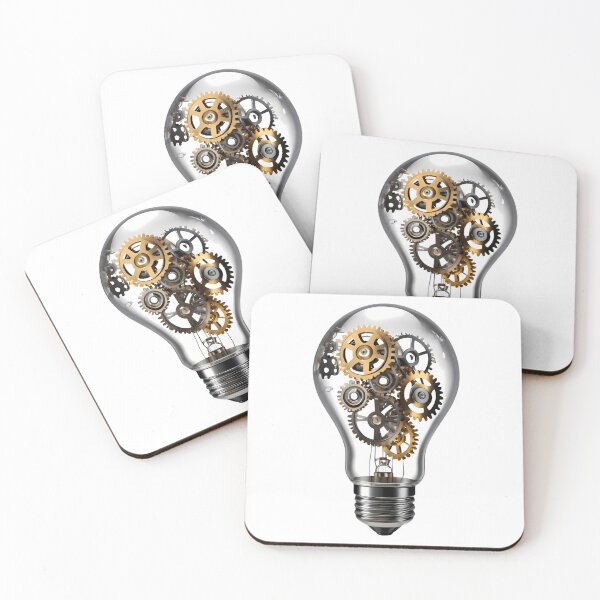 Item preview, Conceptual Light Bulb Filled with Gears Artwork designed and sold by ART ATTACK ZONE.