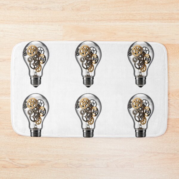 Item preview, Conceptual Light Bulb Filled with Gears Artwork designed and sold by ART ATTACK ZONE.