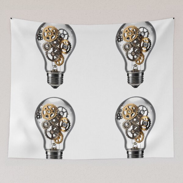 Item preview, Conceptual Light Bulb Filled with Gears Artwork designed and sold by ART ATTACK ZONE.