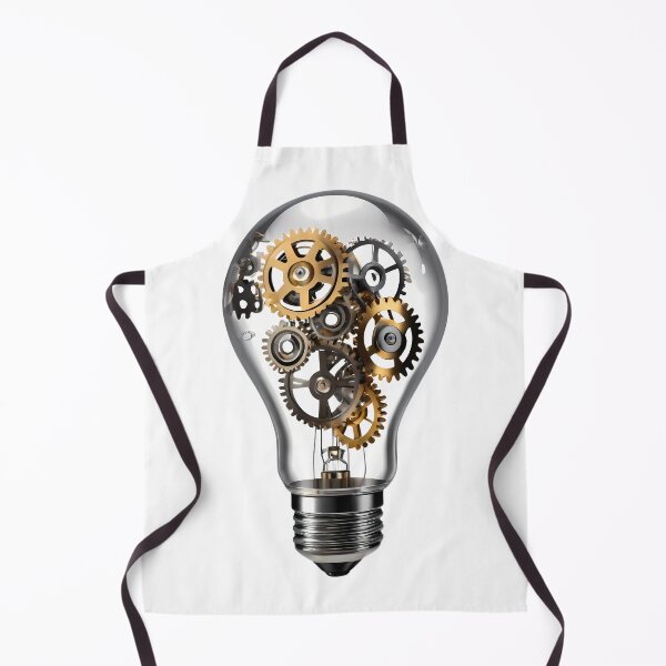 Item preview, Conceptual Light Bulb Filled with Gears Artwork designed and sold by ART ATTACK ZONE.