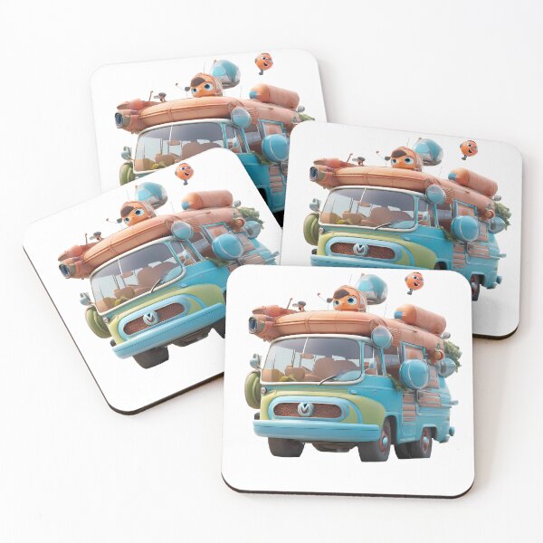 Item preview, Whimsical Animated Vehicle with Adventurous Characters designed and sold by ART ATTACK ZONE.