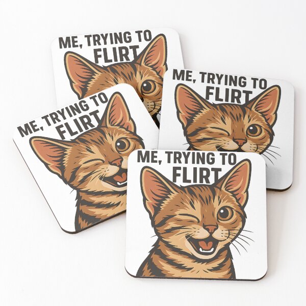 Item preview, Flirty Winking Cat Meme – Funny Flirt Kitty Design designed and sold by WAUZ.