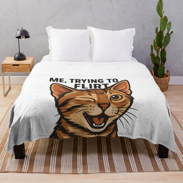 Item preview, Flirty Winking Cat Meme – Funny Flirt Kitty Design designed and sold by WAUZ.
