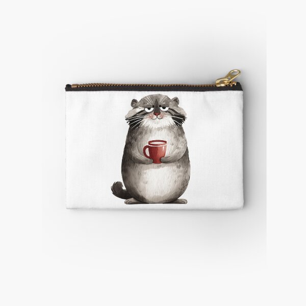 Item preview, Watercolor pallas cat | Cat with a coffee cup | Otocolobus manul | Morning cat | Cute manul cat 1 designed and sold by Yaremchuk.