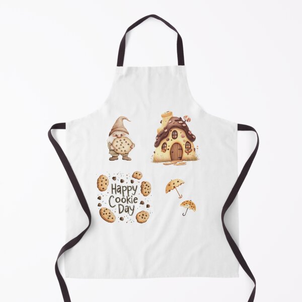 Item preview, Whimsical Cookie Day Set – Cute Gnome, Gingerbread House & Chocolate Chip Treats designed and sold by VikArt7.