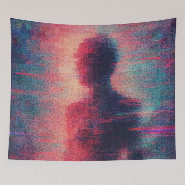 Item preview, Lost in Transmission – Glitch Ghost in Color designed and sold by AbstractAnom.