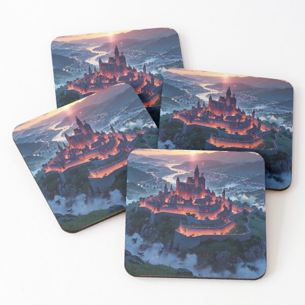 Item preview, Medieval castle with red lights designed and sold by MerlinWear.