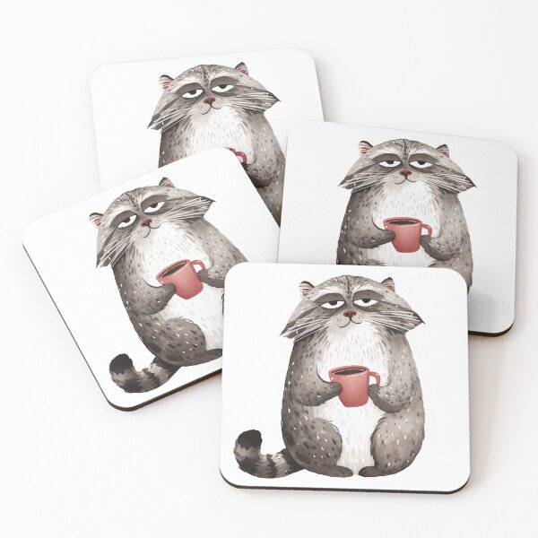 Item preview, Watercolor pallas cat | Cat with a coffee cup | Otocolobus manul | Morning cat | Cute manul cat 2 designed and sold by Yaremchuk.