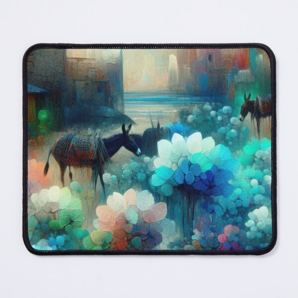 Item preview, Lamu City at 4PM – Abstract AI Artwork with Radiant Afternoon Colors and Floral Accents for Clothing & Accessories designed and sold by knalpot-design.