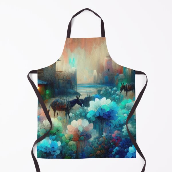 Item preview, Lamu City at 4PM – Abstract AI Artwork with Radiant Afternoon Colors and Floral Accents for Clothing & Accessories designed and sold by knalpot-design.