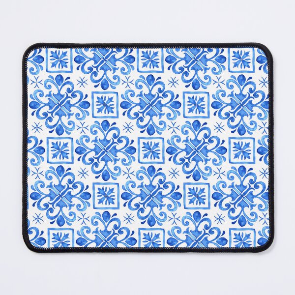 Item preview, Andalusian blue floral motif pattern designed and sold by Unique Idea.