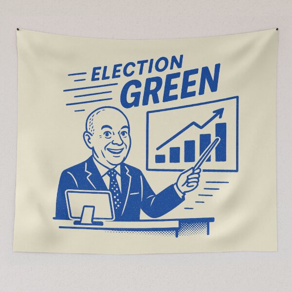 Item preview, Election Green Chart Presentation designed and sold by zzz888.